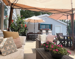 Outdoor deck and gathering area.