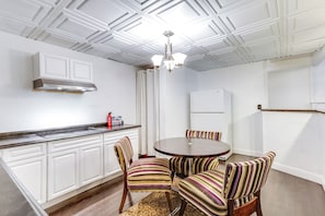 Dining Area + Kitchen | Microwave | Cooking Basics