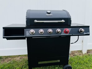 Gas flame BBQ Grill.