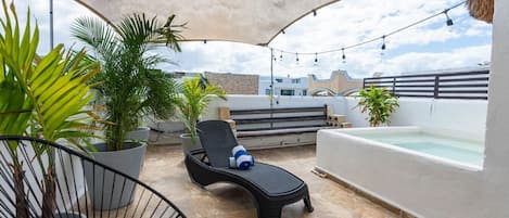 The rooftop terrace has just been redone entirely with a new private pool for our guests to enjoy