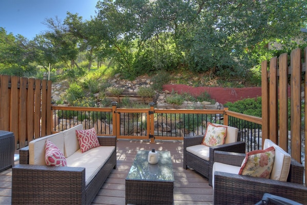 Private Deck with Seating and Grill