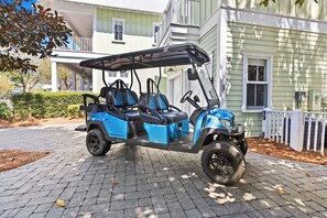 Access to a 6-seater golf cart