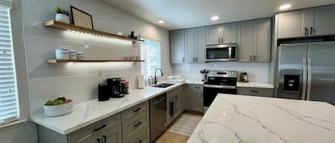 Newly remodeled kitchen with large island!