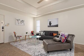 Enjoy family time in our living room with more than enough room for the entire family. Relax and watching your favorite shows.