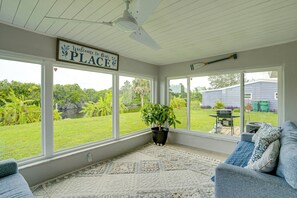 Sunroom | Single-Story House | Pet Friendly w/ Fee