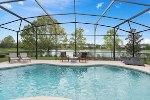 Your stunning pool with sun recliners to soak up the Florida sunshine :-)