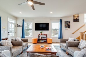 Modern living area with plenty of space to relax.