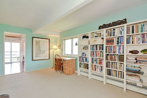 Library and work space as you enter.