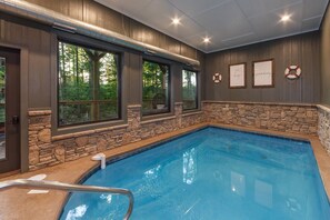 Take a dip in the indoor, heated swimming pool.