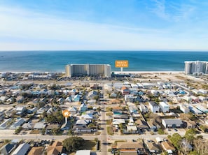 A Birds-Eye View of Your Getaway in PCB! Only an 8 minute walk to the beach.