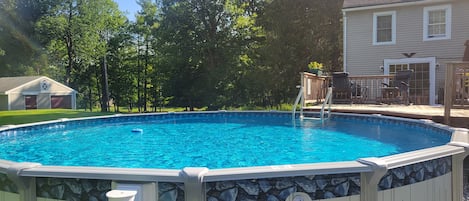 Brand new pool and a big roomy deck with plenty of space and seating