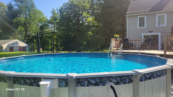 Brand new pool and a big roomy deck with plenty of space and seating