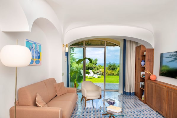 Living room with sea view