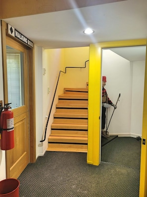 Come in and upstairs
