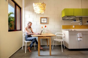 Fast wifi and a few places to work from!