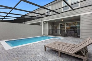 private pool with furniture