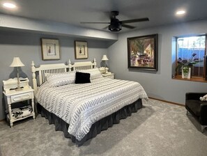 The MUSIC Room has a medium firm Terpur-pedic mattress & the window faces West