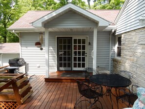 Deck with main entrance to our home.