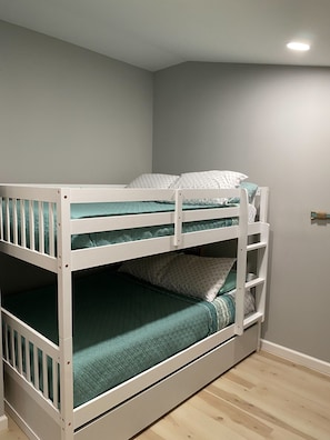 Full on Full bunk beds with a twin trundle bed 