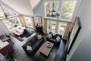 Living room open space with lots of windows and light