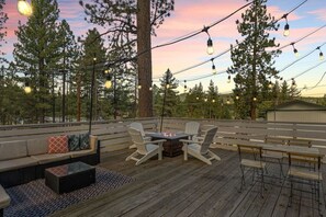 Spend the end of the day out on the deck and take in all the natural beauty Big Bear Lake is known for.