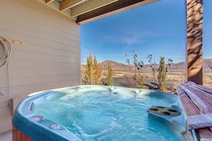 After a long day on the slopes or trails, relax in your own private hot tub.