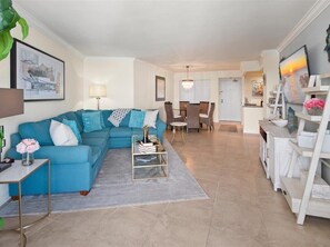 Open Living room and Dining room