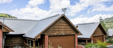 Outside of Garage Entry in Summer