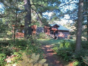 The Lodge from Lake pathway