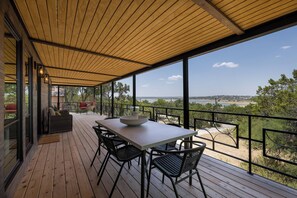 Upstairs Balcony for lake views and ample space for entertaining and relaxing