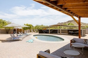 Mountains. Pool. Lounging.