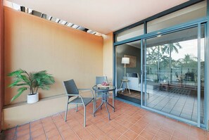 An oversized partly shaded terrace is the perfect spot for alfresco dinners at night
