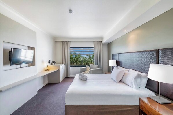 You’ll also have access to a mini fridge and essential dishes and cutlery.