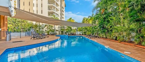 Make the most of the Northern Territory’s warm climate with access to the resort’s tropical outdoor pool.