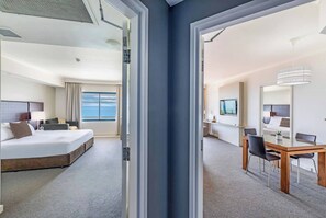Sitting directly next door to one another, you’ll enjoy a spacious one bedroom apartment with the privacy of a separate studio.