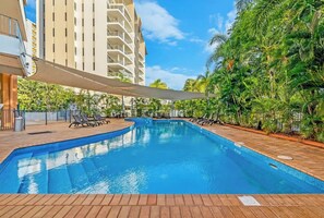 Make the most of the Northern Territory’s warm climate with the use of a spacious, partly-shaded outdoor pool