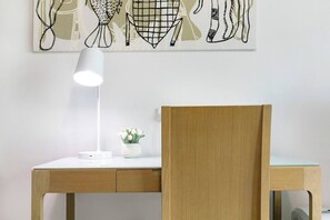 Take work calls and send emails at this dedicated work desk.
