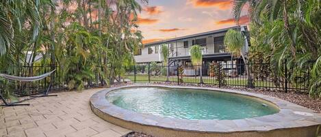 Cool down with a dip in the tranquil inground pool on a balmy afternoon. 
