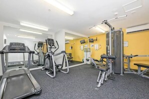 The complex offers a full gym for those who wish to stay active.
