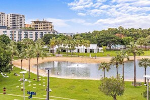 Take in the panoramic views of the lagoon from the comfort of your own balcony.