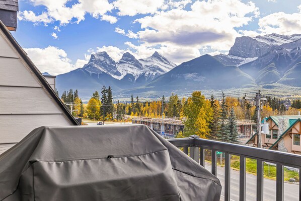 Amazing view from our balcony with gas BBQ and patio furniture