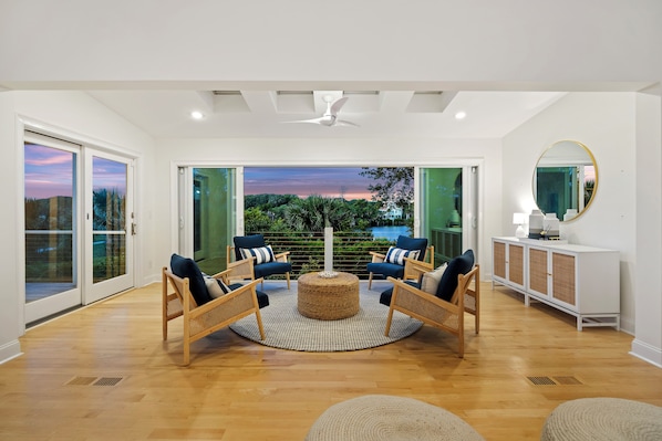 Open concept living with incredible views throughout the house.