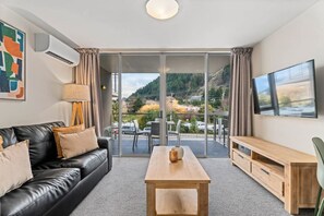 Lounge area looking out on the the balcony