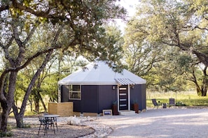 Surrounded by oak trees