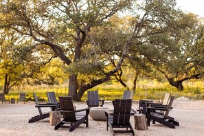 Relax by the fire pit at sundown