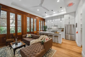 Open-concept living and dining