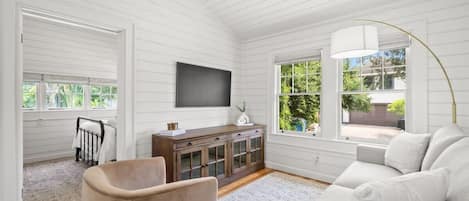 Living Area with Samsung Frame Smart TV