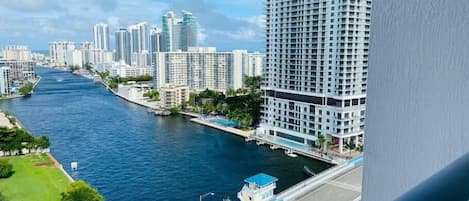 Amazing view of the intercoastal from the apartment balcony