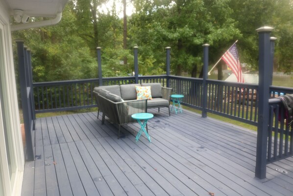 back porch sitting area 