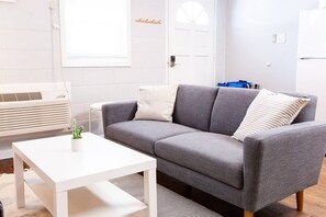 Enjoy the cozy living room with Roku TV 